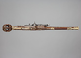 Wheellock Pistol, Steel, wood (cherry), staghorn, German