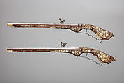 Pair of Wheellock Pistols or Carbines, Steel, mother-of-pearl, staghorn, wood (cherry or fruitwood), Silesian, probably Teschen