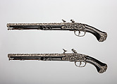 Pair of Snaphaunce Pistols, Wood (ebony), steel, North Italian