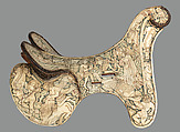 Parade Saddle, Bone, polychromy, wood, leather, iron alloy, German or Tyrolean