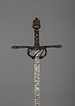 Sword with Calendar Blade, Steel, wood, iron, hilt, Italian; blade, German