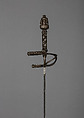 Sword with Calendar Blade, Steel, wood, iron, hilt, Italian; blade, German