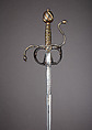 Rapier, Clemens Wopper (German, Solingen, active 17th century), Steel, gold, silver, brass, Italian; blade, German, Solingen