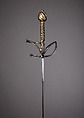 Rapier, Clemens Wopper (German, Solingen, active 17th century), Steel, gold, silver, brass, Italian; blade, German, Solingen