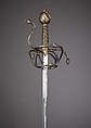 Rapier, Clemens Wopper (German, Solingen, active 17th century), Steel, gold, silver, brass, Italian; blade, German, Solingen