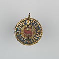 Badge or Harness Pendant, Copper, gold, enamel, Spanish