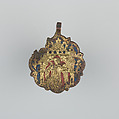 Badge or Harness Pendant, Copper, gold, enamel, Spanish