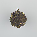 Badge or Harness Pendant, Copper, gold, enamel, Spanish