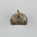 Badge or Harness Pendant, Copper, gold, enamel, Spanish