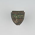 Badge or Harness Pendant, Copper, gold, enamel, possibly Spanish