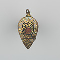 Badge or Harness Pendant, Copper, gold, enamel, Spanish