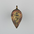 Badge or Harness Pendant, Copper, gold, enamel, Spanish