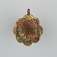Badge or Harness Pendant, Copper, gold, enamel, Spanish