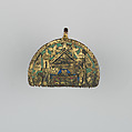 Badge or Harness Pendant, Copper, gold, enamel, Spanish