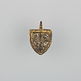 Badge or Harness Pendant, Copper, gold, enamel, Spanish