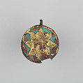 Badge or Harness Pendant, Copper, gold, enamel, Spanish
