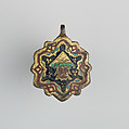 Badge or Harness Pendant, Copper, gold, enamel, Spanish