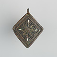 Badge or Harness Pendant, Copper, gold, enamel, Spanish