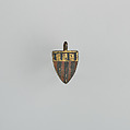 Badge or Harness Pendant, Copper, gold, enamel, Spanish