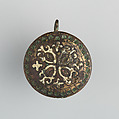 Badge or Harness Pendant, Copper, gold, enamel, Spanish