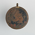 Badge or Harness Pendant, Copper, gold, enamel, possibly Spanish