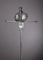 Parrying Dagger with Scabbard, Steel, iron, leather, Italian, probably Naples