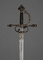 Rapier, Steel, gold, probably French; blade, German, Solingen