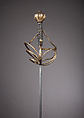 Rapier, Andreas Munsten, German, Solingen, active ca. 1600, or Peter Munsten (German, Solingen, mentioned 1591–1627), Steel, gold, iron, wood, hilt, Italian; blade, German, Solingen
