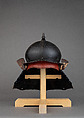 Helmet (Kabuto), Iron, leather, textile, lacquer, Japanese