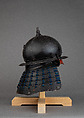 Helmet (Kabuto), Iron, leather, textile, lacquer, Japanese