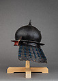 Helmet (Kabuto), Iron, leather, textile, lacquer, Japanese