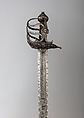 Basket-hilted Sword, Blade by Johannes Wundes the Younger (Germany, Solingen, active mid-17th century), Steel, wood, silver, hilt, British; blade, German