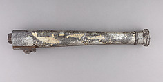 Hand Cannon, Inscribed by Kazuki Nobumichi (Japanese, active late 18th–early 19th century), Iron, gold, silver, wood, brass, Japanese