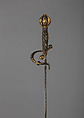 Rapier, Steel, iron, gold, wood, French