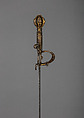 Rapier, Steel, iron, gold, wood, French