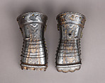 Pair of Gauntlets, Steel, gold, copper alloy, German, probably Augsburg