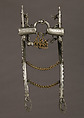 Curb Bit, Iron alloy, tin, copper alloy, South German