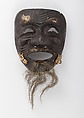 Mask (Sōmen), Iron, lacquer, hair, textile (silk), Japanese