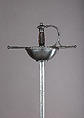 Cup-Hilted Rapier, Steel, copper wire, Spanish