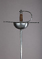 Cup-Hilted Rapier, Steel, copper wire, hilt, Spanish; blade, German, Solingen