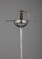 Cup-Hilted Rapier, Steel, copper wire, hilt, Spanish; blade, German