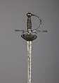 Rapier, Blade inscribed by Arnolt Windhvfel (German, Solingen, active late 17th–early 18th century), Steel, silver, wood, Spanish; blade, German, Solingen
