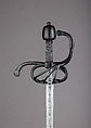 Rapier, Blade by Pietro Caino (Italian, Milan, active second half 16th century), Steel, wood, iron, hilt, probably German; blade, Italian, Milan
