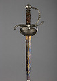 Rapier, Steel, gold, copper wire, Italian