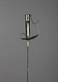 Small Sword, Steel, wood, leather, possibly Italian or Spanish; blade, possibly German, Solingen