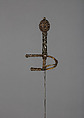 Rapier, Steel, gold, iron, wood, Italian