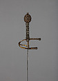 Rapier, Steel, gold, iron, wood, Italian