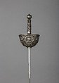 Cup-Hilted Rapier, Steel, iron wire, blade, German; hilt, Italian