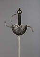 Cup-Hilted Rapier, Steel, wood, Italian