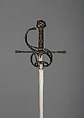 Rapier, Steel, silver wire, iron wire, wood, Italian